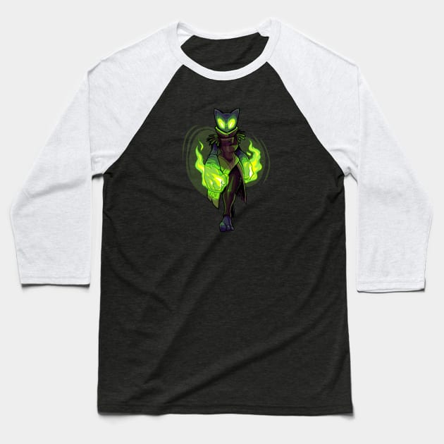 Feline mage Baseball T-Shirt by MrKirboy